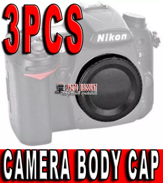 3X Tappo Corpo Macchina Fotocamera Body Cap Camera Per Nikon D3X D2X D2 D2H D2Hs
