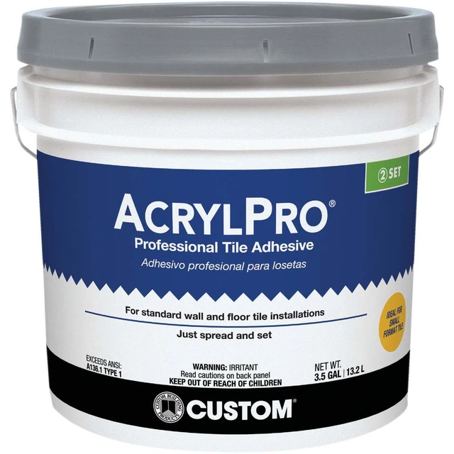 AcrylPro 3.5 Gal. Ceramic Tile Adhesive ARL40003 AcrylPro ARL40003 3-1\/2 Gal.