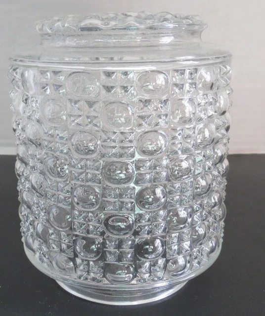VINTAGE CEILING FIXTURE Clear Glass Shade Globe Bubble Art Deco EUR 27