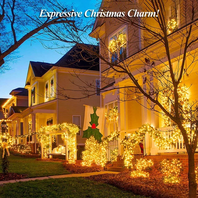 100/200 LED Solar Fairy String Light Copper Wire Outdoor Waterproof Garden Decor