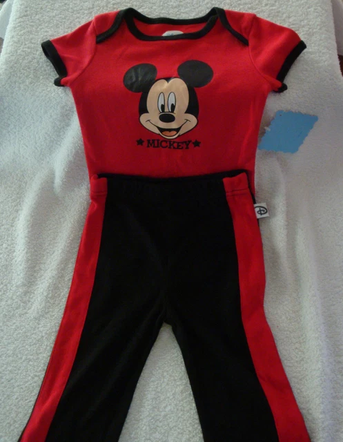 Infant/Baby Boys 2Pc Disney Mickey Mouse Bodysuit & Pants Set  Size 6-9 Months