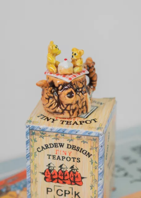 Cardew Design Tiny Teapots Vintage Miniature Teddy Bears Picnic Teapot | Boxed 2