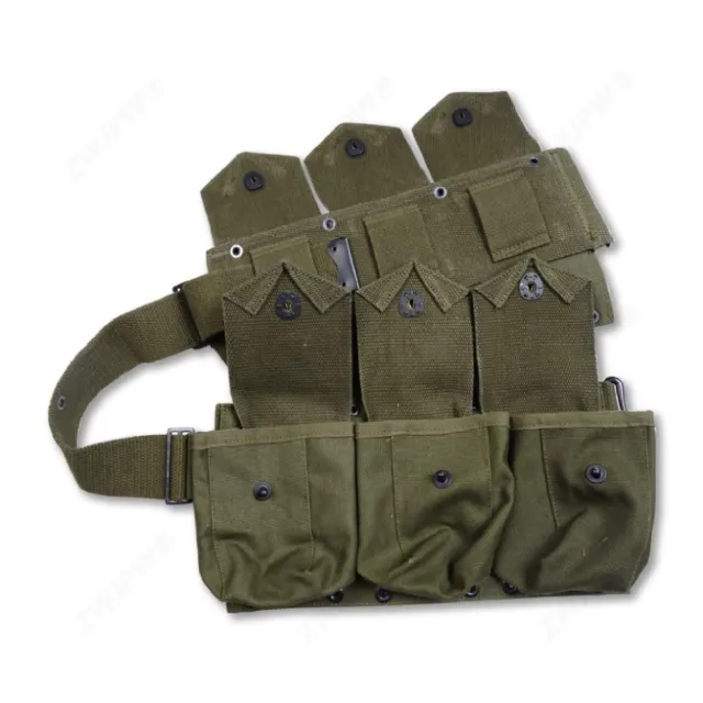 WWII US. Army M1937 BAR Military Magazine Belt Pouch Canvas Green