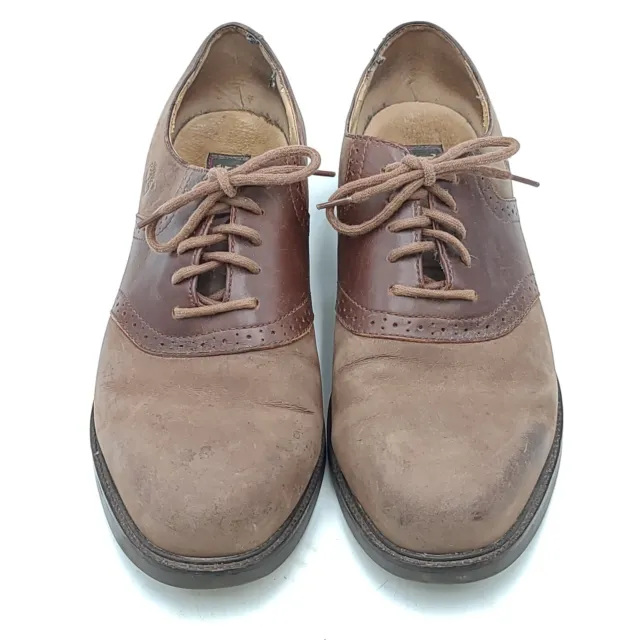 Zapatos de vestir Timberland 50074 Oxford de cuero marrón con cordones para hombre EE. UU. 12M