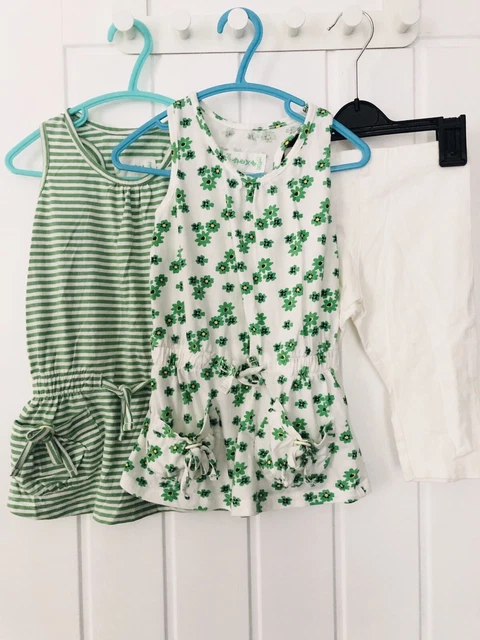 Next baby girl mix & match outfit (tunic top/dress x2 & leggings), 12-18 months