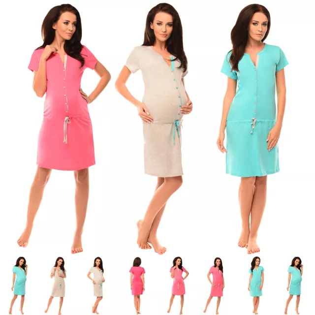 Purpless Maternity Pregnancy and Nursing Nightdress Nightwear Sleepwear 5041n