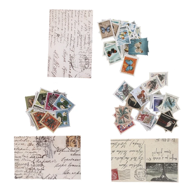 Confezione da 100 adesivi vintage vittoriani - Adesivi estetici retrò
