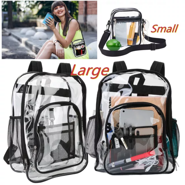 Clear PVC Bag Fashion Transparent Phone Bag Crossbody Purse Backpack Men Women