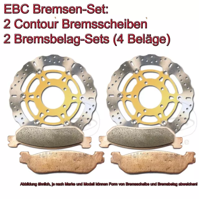 EBC Bremsen Set 2x MD2001XC + 2x FA123HH für Yamaha FZR400R FZ750 TDM850 TRX850