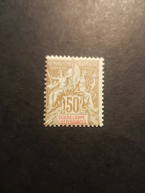 Timbre France Colonie Guadeloupe N°44 Neuf * Mh 1900 Côte 60€