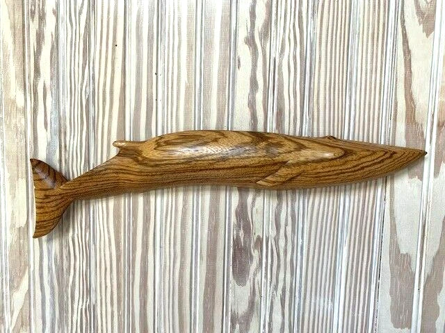 Wayne Robbins Signed Finback Whale in Zebra Wood - 1999