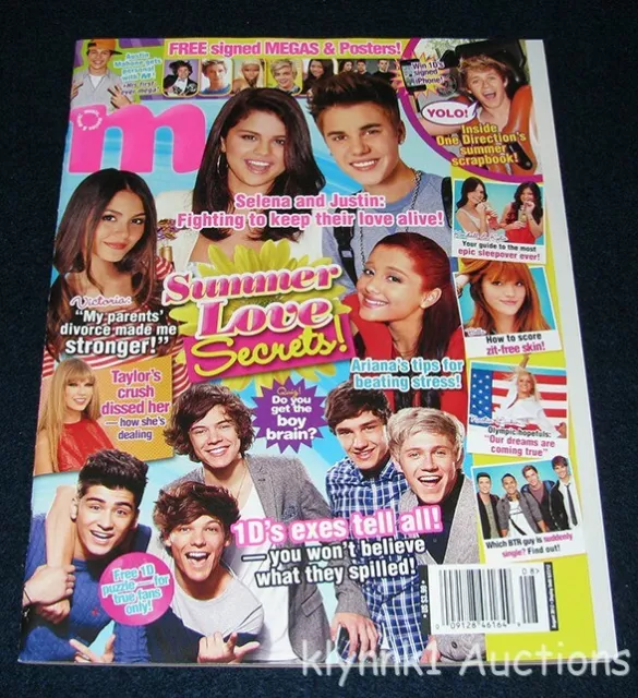 M Magazine August 2012 One Direction Selena Cody Austin Justin Bieber Ariana