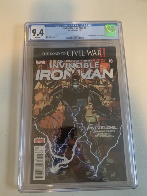 Invincible Iron Man #9 CGC 9.4 1st appearance of Riri Williams Ironheart (A)