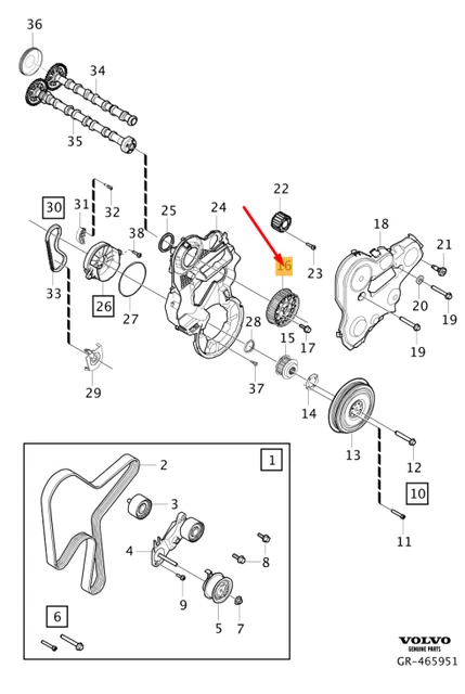 VOLVO XC60 MK2 Camshaft Pulley 31375948 NEW GENUINE £83.14 - PicClick UK