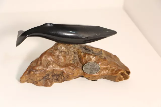 Vintage Humpback Whale by John Perry Studio - a Burl Wood Scultpure