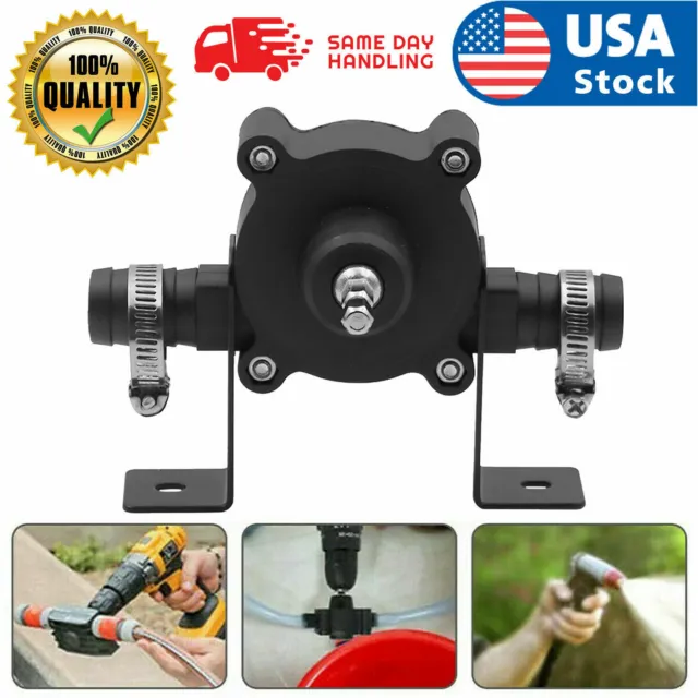 Hand Electric Drill Drive Self Priming Powered Oil Fluid Water Transfer Pump NEW