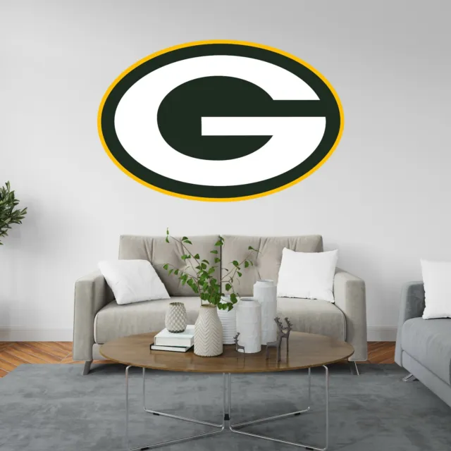Green Bay Packers Logo Wall Decal NFL Football Decor Sport Mural Vinyl Stiker
