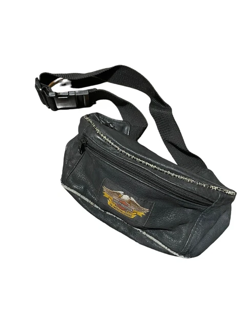 Vintage Harley-Davidson black leather Fanny Pack