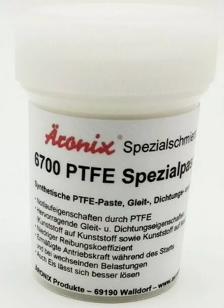 (65€/100g) 30g Äronix PTFE synthetisches Hochtemperatur-Spezialfett 6800  Paste Perfluorpolyether Fett Lebensmittel USDA H1