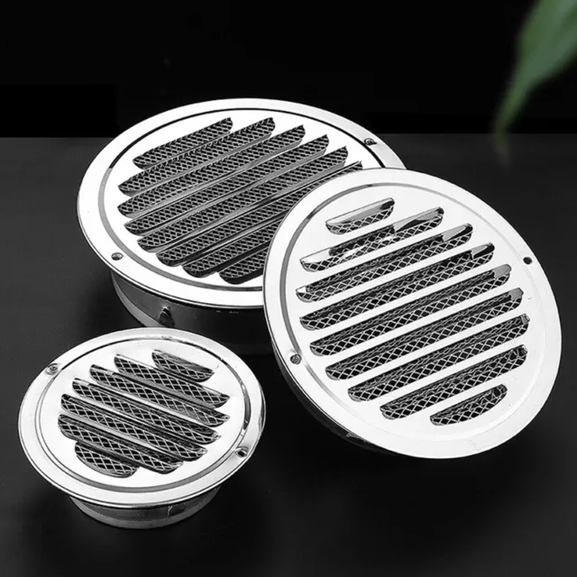 Stainless Steel Exterior Wall Air Vent Grille Round Ducting Air Vent Grille