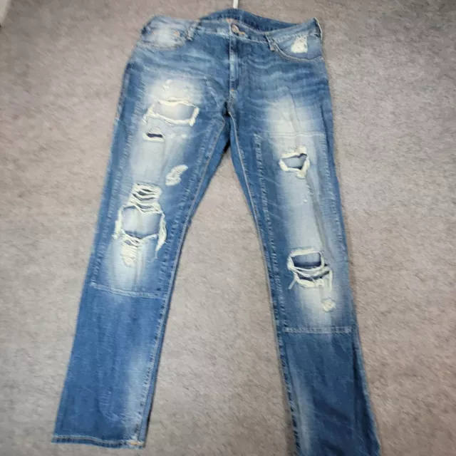 True Religion Jeans Womens 29 Blue Denim Audrey Slim Boyfriend Made in USA