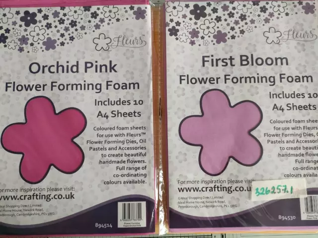 Fleurs Flower Forming Foam 5 Packs 3 Pinks, 1 Yellow & 1 White Free 48hr Tracked 3