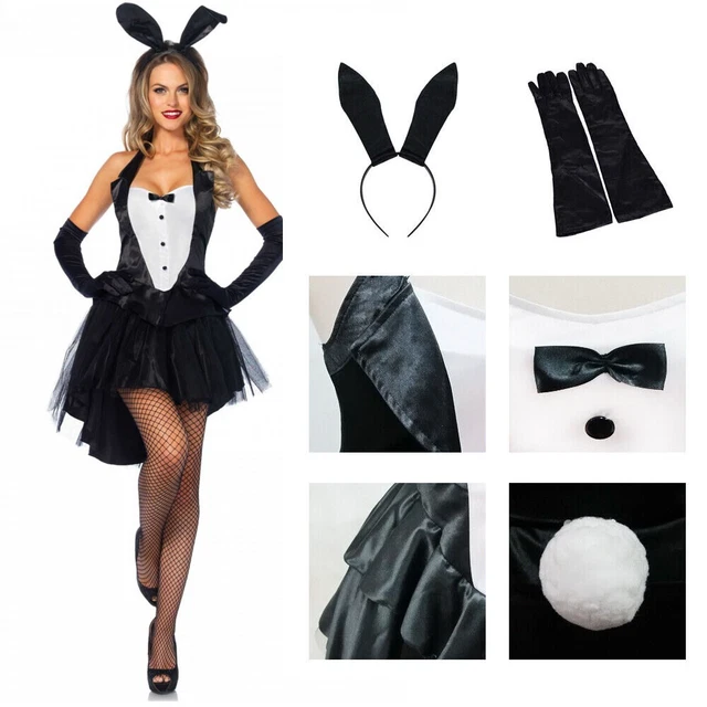 2pc Sheer Playboy Bunny Bodysuit