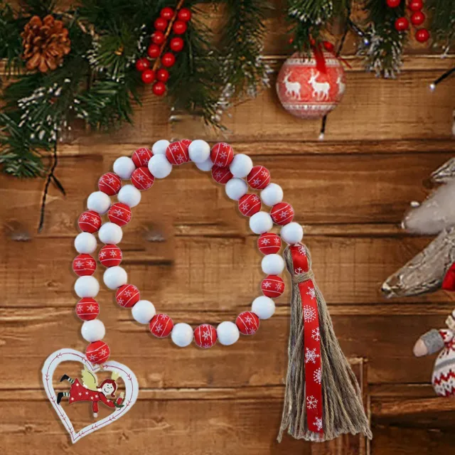 BEADS CHRISTMAS TREE Garland Farmhouse Christmas Beads For Crafts $25.28 -  PicClick AU