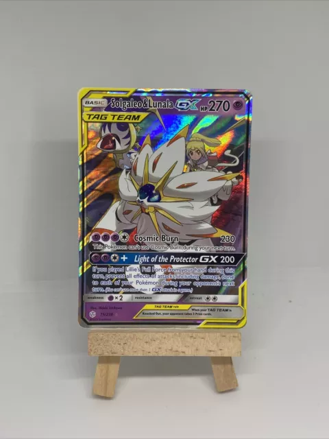 Solgaleo & Lunala GX 75/236 Pokemon Card Cosmic Eclipse Near Mint Minus NM