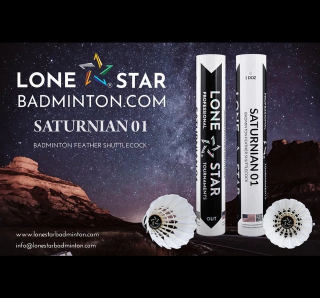 NO1 LONE STAR Badminton Goose Feather Shuttlecocks (1 Dozen)-Ship from Texas NO1 LONE STAR Badminton Goose Feather Shuttlecocks (1 Dozen)-Ship from Texas