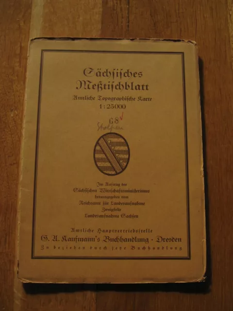 altes Messtischblatt Sachsen Nr. 68 Stolpen von 1931 Lauterbach Bühlau Stürza
