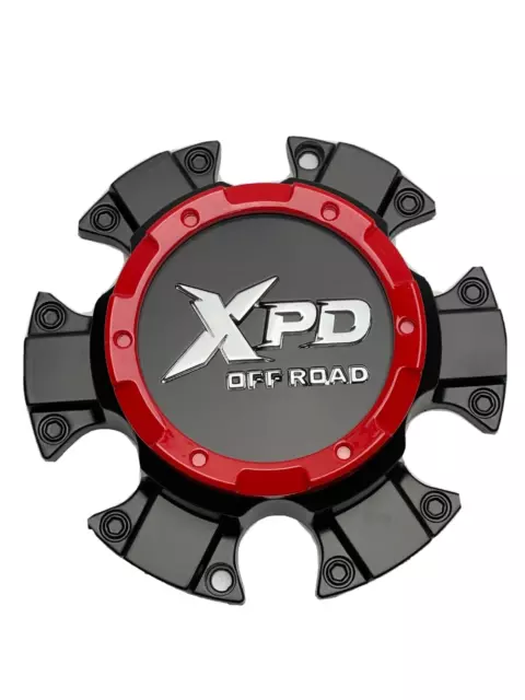 XPD OFF-ROAD MATTE Black/Red Top Wheel Center Cap C-1360-4 $49.99 ...