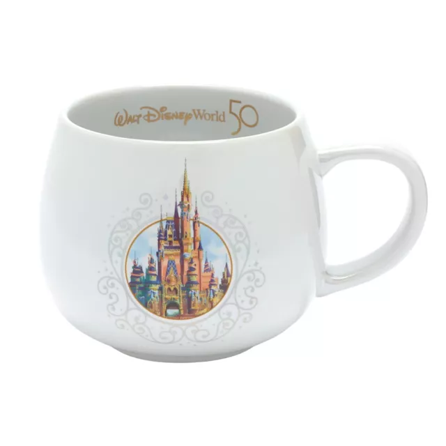 2022 Disney Parks Walt Disney World 50th Castle Iridescent Coffee Mug