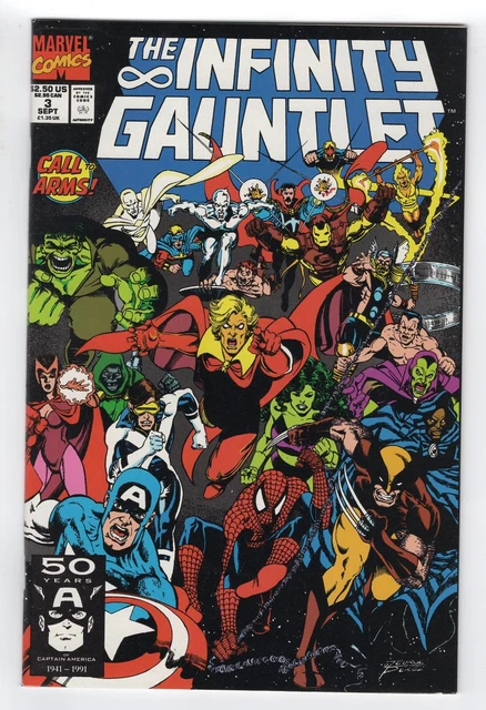 1991 Marvel The Infinity Gauntlet #3 1St Appearance Of Terraxia Thanos Avengers