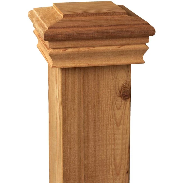 Deckorators 6 In. x 6 In. Cedar Press-On Post Cap 72893 Deckorators 72893 2