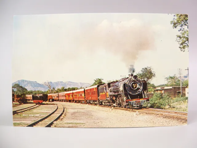 India Train # 2328 YP Class 4-6-2 Western Railway of Indian Chrome Postcard