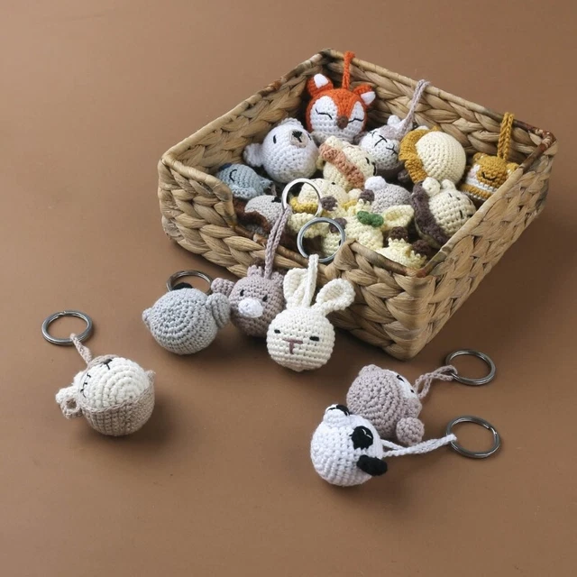 Dog Crochet Hook Keys Chain Backpack Pendant for Birthday Christmas Party Gift