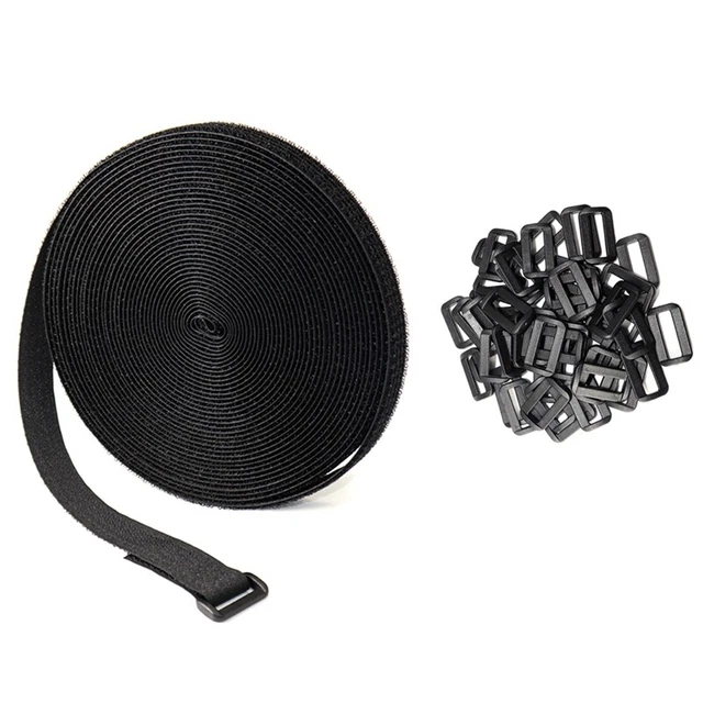 Adjustable Cable Tie with 50 Buckles, Free Cuts, Black, Wi2242