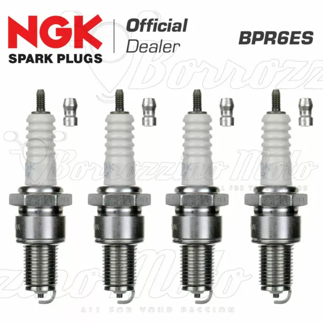 4 CANDELE ORIGINALE NGK BPR6ES per SUZUKI SJ 413 1.3 1985 - 1988 G13A