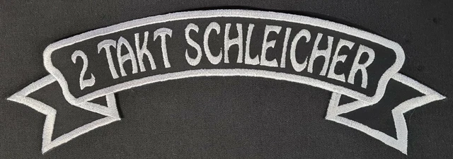 Patch Aufnäher 2 TAKT SCHLEICHER Rückenpatch RÜCKENSCHLEIFE BIKER MOFA MOPED 144