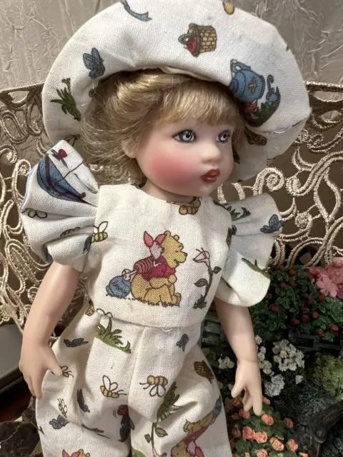 Pooh Romper 3 Pc Set For 7 1/2” Helen Kish Dolls.