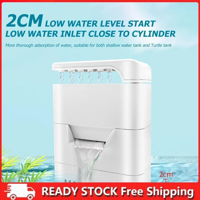 Waterfall 2W Turtle Tank Low Level Water Filter Aquarium Submersible Filter Pump