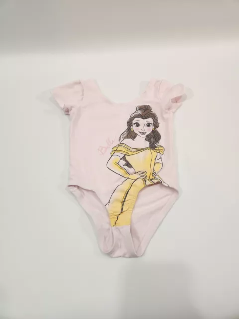 Disney Belle Leotard Toddler Baby Girl Size 2T Pink Dance Gym Play Princess