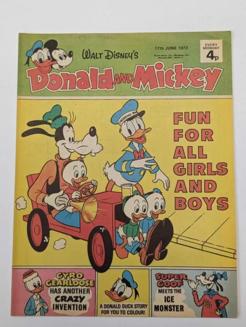 Donald and Mickey- June 1972 Issue, Disney/IPC Comic