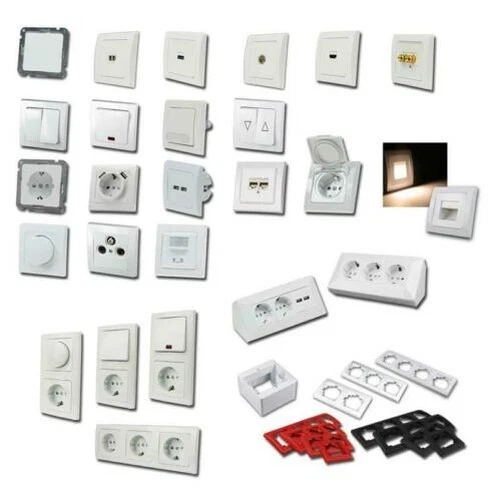 Delphi Commutateur de Programme Blanc, Prises, Variateur & Avec Cadre Flush 2