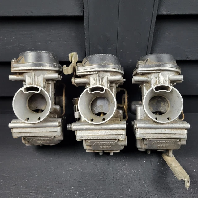 1992 Yamaha FZR600 Loose Carburetors Mikuni 3HH04 Carbs Float Bowl Flat Slide