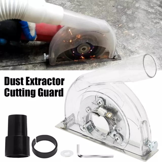 Dust Extractor Cutting Guard Angle Grinder Shroud Hood Cover Suction 4" 5"▵