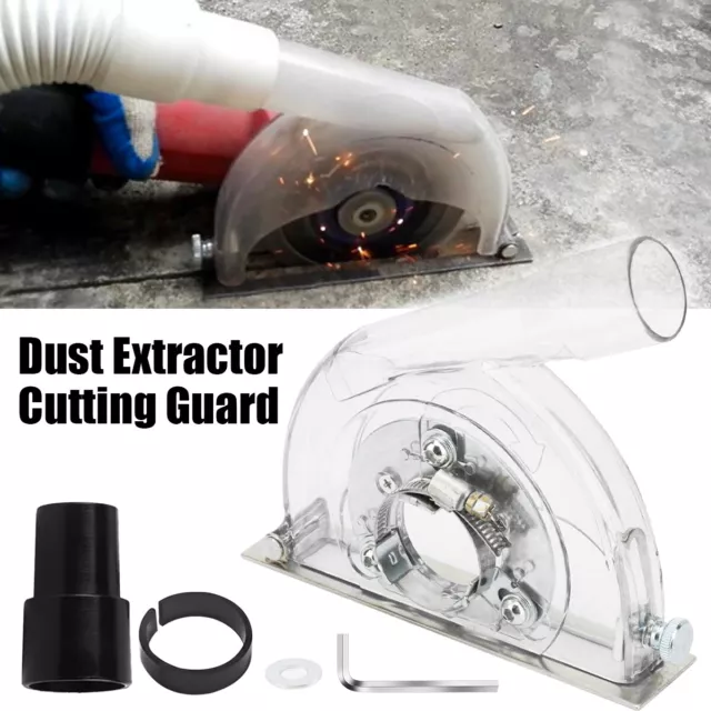 Dust Extractor Cutting Guard For Angle Grinder Shroud Hood Cover Suction 4" 5"◎