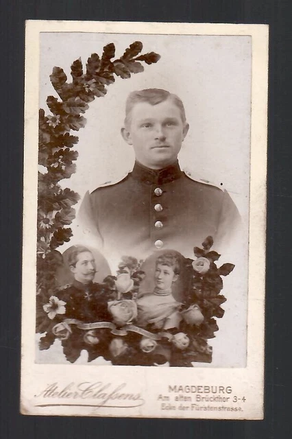 9541- CDV * Soldat Portrait * Magdeburg 1.WK