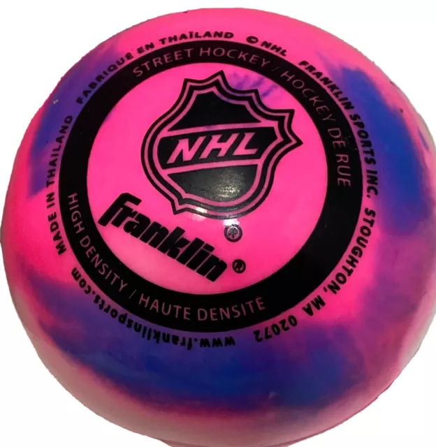 Franklin Sports Street Hockey Ball Outdoor Nhl Hockey Pink Low Bounce